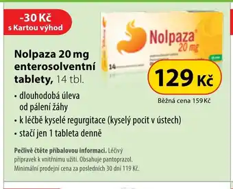 Dr. Max Nolpaza 20 mg enterosolventní tablety, 14 tbl. nabídka