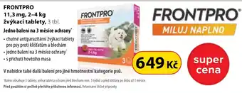 Dr. Max FRONTPRO 11,3 mg, 2-4 kg žvýkací tablety, 3 tbl. nabídka