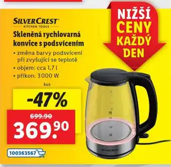 Lidl Skleněná rychlovarná konvice s podsvícením nabídka