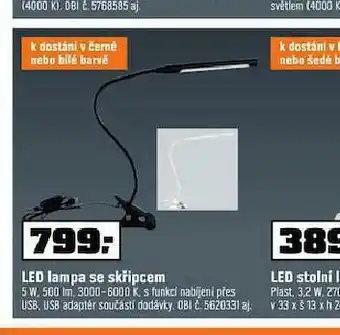 OBI Led lampička se skřipcem nabídka