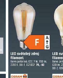OBI Led světelný zdroj filament nabídka