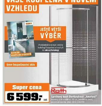 OBI Sprchový kout čtvrtkruhový nabídka