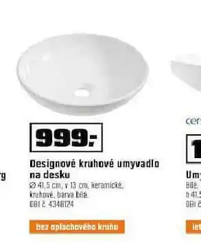 OBI Designové kruhové umyvadlo na desku nabídka