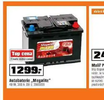 OBI Autobaterie megalife 40 ah nabídka