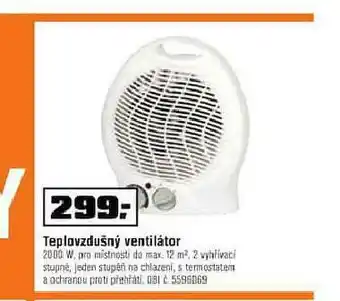 Teplovzdušný ventilátor