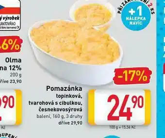 Billa Pomazánka tvarohová s cibulkou nabídka