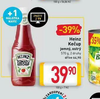 Billa Heinz kečup nabídka