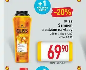 Billa Gliss ampon, balzám nabídka