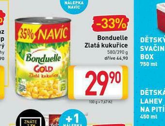 Billa Bonduelle zlatá kukuřice nabídka