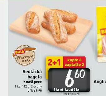 Billa Sedlácká bageta nabídka
