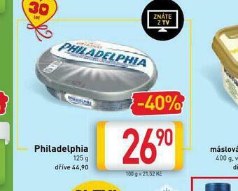 Billa Philadelphia nabídka