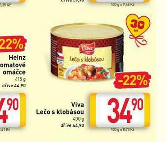 Billa Viva lečo s klobásou nabídka