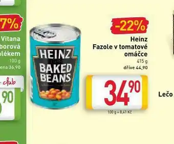 Billa Heinz fazole v tomastové omáčce nabídka