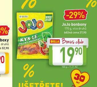 Billa Jojo bonbony nabídka