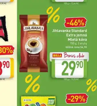 Billa Káva jihlavanka standard nabídka