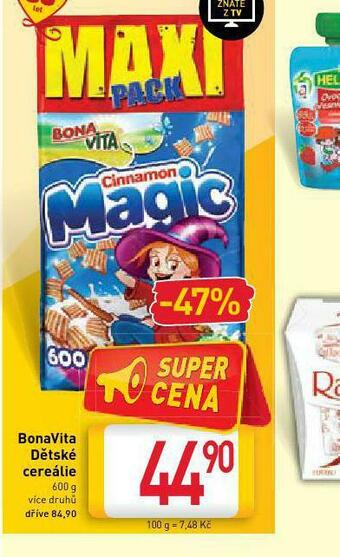 Billa Bonavita dětské cereálie nabídka