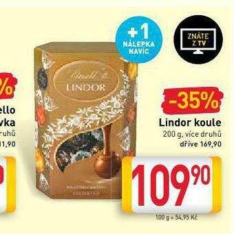 Billa Lindor koule nabídka