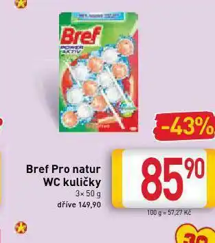 Billa Bref pro natur wc kuličky nabídka
