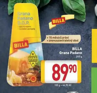 Billa Billas grana padano nabídka