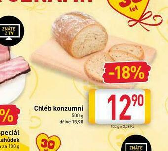 Billa Chléb konzumní nabídka