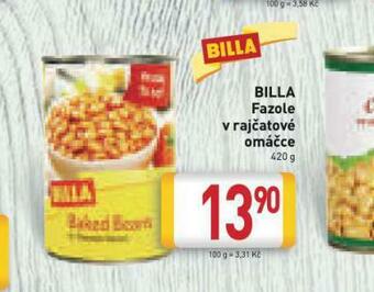 Billa Billa fazole v rajčatové omáčce nabídka