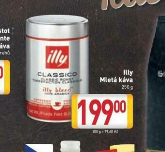 Billa Illy mletá káva nabídka