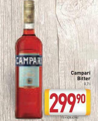 Billa Campari bitter nabídka