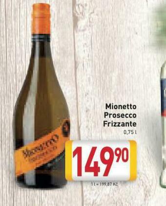 Billa Mionetto prosecco frizzante nabídka