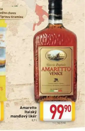 Billa Amaretto italský madlový likér nabídka
