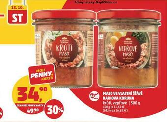 Penny Market Maso ve vlastní šťávě karlova koruna nabídka