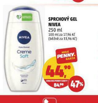Penny Market Nivea sprchový gel nabídka