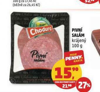 Penny Market Pivní salám nabídka