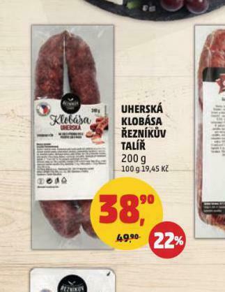 Penny Market Uherská klobása nabídka