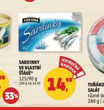 Penny Market Sardinky ve vlastní šťávě nabídka