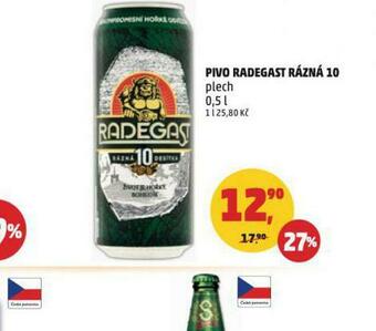 Penny Market Pivo radegast rázná 10 nabídka
