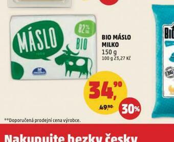 Penny Market Bio máslo milko nabídka
