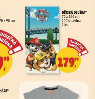 Penny Market Dětská osuška nabídka