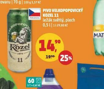 Penny Market Pivo velkopopovický kozel 11 nabídka
