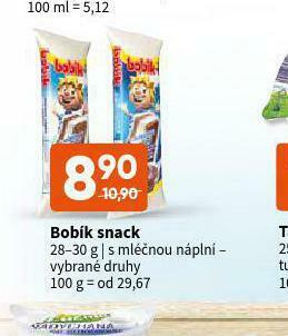 Terno Bobík snack nabídka