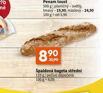 Terno Špaldová bageta střední nabídka