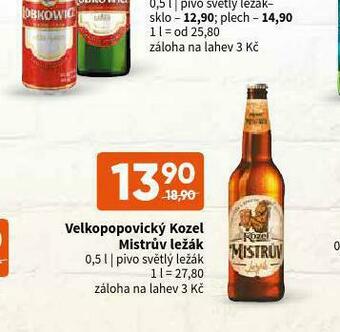 Terno Pivo velkopopovický kozel mistrův ležák nabídka