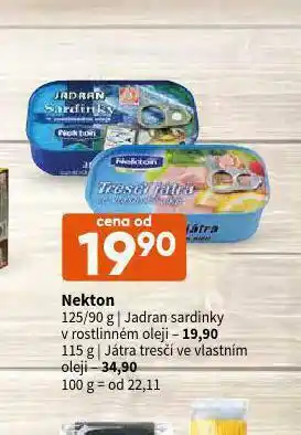 Nekton sardinky v rostlinné oleji