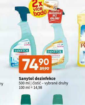 Terno Sanytol dezinfekce nabídka