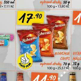 Terno Bohemia chips nabídka