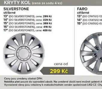 Auto Kelly Kryty kol silverstone 13" nabídka
