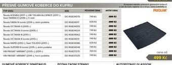 Auto Kelly Přesné gumové koberce do kufru nabídka
