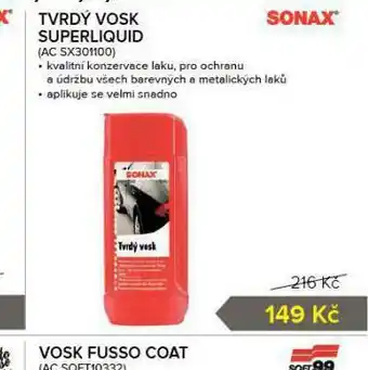 Auto Kelly Sonax tvrdý vosk superliquid nabídka