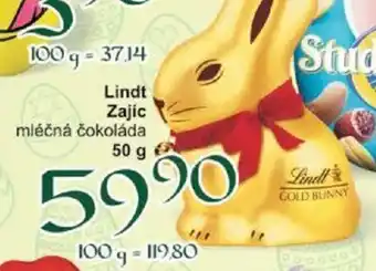 Jip Lindt Zajic mléčná čokoláda 50 g nabídka