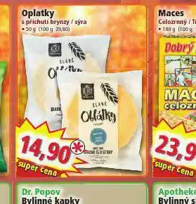 Norma Oplatky s příchutí bryndzy / sýra nabídka