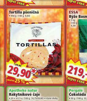 Norma Tortilla pšeničná nabídka